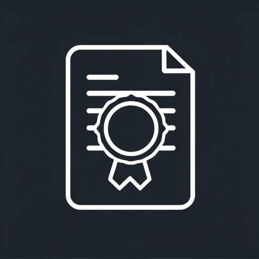 Icono que representa un documento legal con un sello oficial
