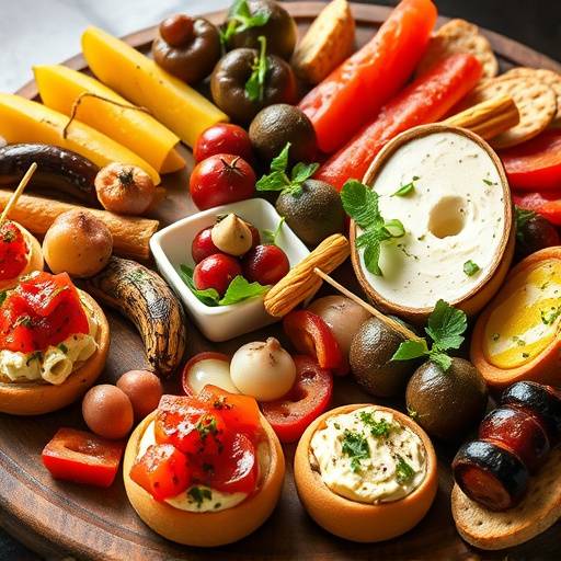Pincho vasco con ingredientes variados y creativos